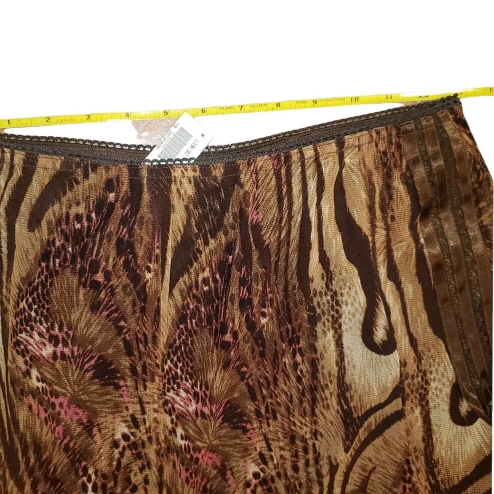 Brown Patterned Maxi Skirt